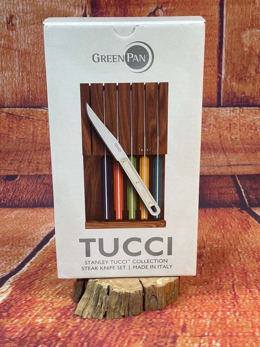 GreenPan Stanley Tucci Collection Steak Knife Set & Storage Tray